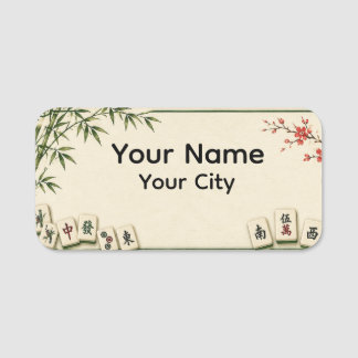 Etiqueta de Nome de Mahjong