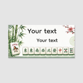 Etiqueta de Nome de Mahjong