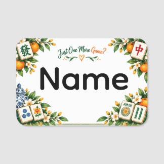 Etiqueta de nome de Mahjong