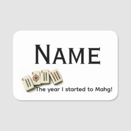 Etiqueta de Nome de Mahjong