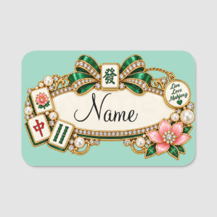 Etiqueta de Nome de Mahjong