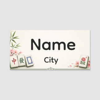 Etiqueta de Nome de Mahjong