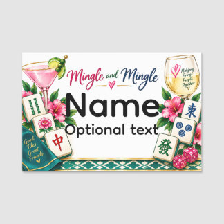 Etiqueta de nome de Mahjong
