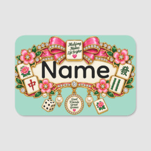 Etiqueta de Nome de Mahjong