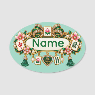 Etiqueta de Nome de Mahjong