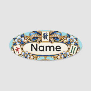 Etiqueta de Nome de Mahjong