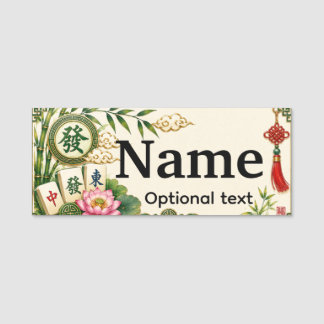 Etiqueta de Nome de Mahjong