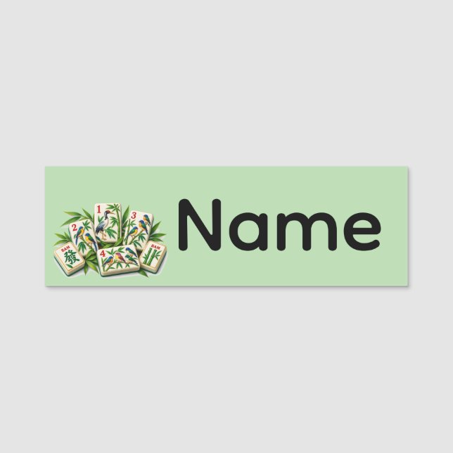 Etiqueta de Nome de Mahjong (Frente)