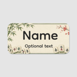 Etiqueta de Nome de Mahjong