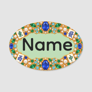 Etiqueta de Nome de Mahjong