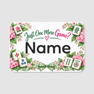 Etiqueta de nome de Mahjong