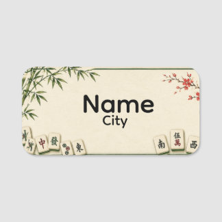 Etiqueta de Nome de Mahjong