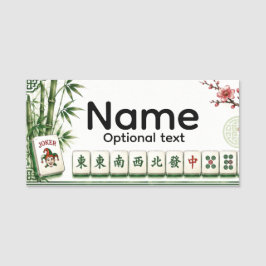 Etiqueta de Nome de Mahjong