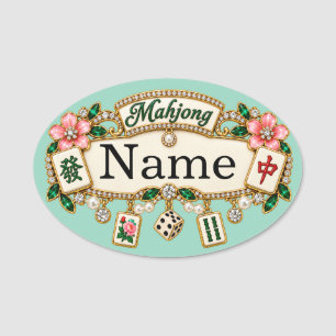 Etiqueta de Nome de Mahjong