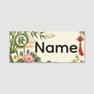 Etiqueta de Nome de Mahjong