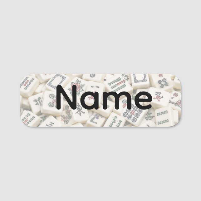 Etiqueta de Nome de Mahjong (Frente)