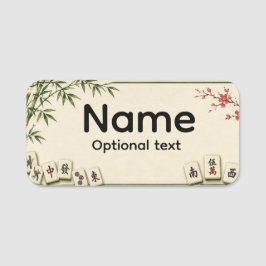 Etiqueta de Nome de Mahjong