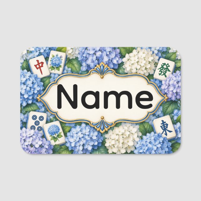 Etiqueta de Nome de Mahjong (Frente)