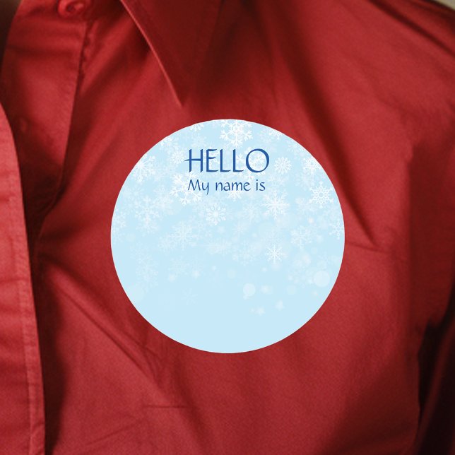 Etiqueta de Nome de Natal Festa de Natal Floco de  (Criador carregado)