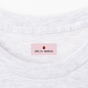 Etiqueta de Nome de Roupas Personalizadas Joaninha