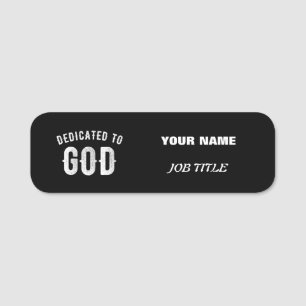 ETIQUETA DE NOME DEDICADO A DEUS TEXTO BRANCO LEGAL PERSONALIZÁVEL