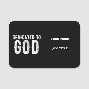 ETIQUETA DE NOME DEDICADO A DEUS TEXTO BRANCO PERSONALIZÁVEL LEGAL