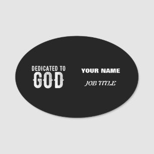 ETIQUETA DE NOME DEDICADO A DEUS TEXTO BRANCO PERSONALIZÁVEL LEGAL