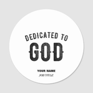 ETIQUETA DE NOME DEDICADO A DEUS TEXTO NEGRO PERSONALIZÁVEL LEGAL