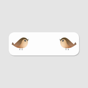 Etiqueta De Nome Desenho animado de passarinho