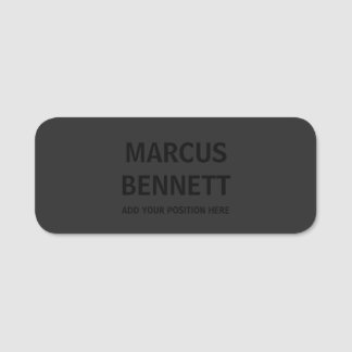 Etiqueta De Nome Design de Identidade Moderno Minimalista Blackout