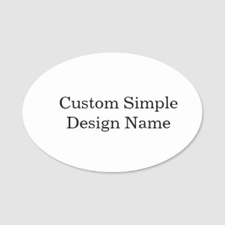 Etiqueta De Nome Design Personalizado 3" X 2" Oval