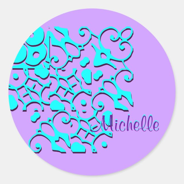 Etiqueta de nome do Designer Michelle (Frente)