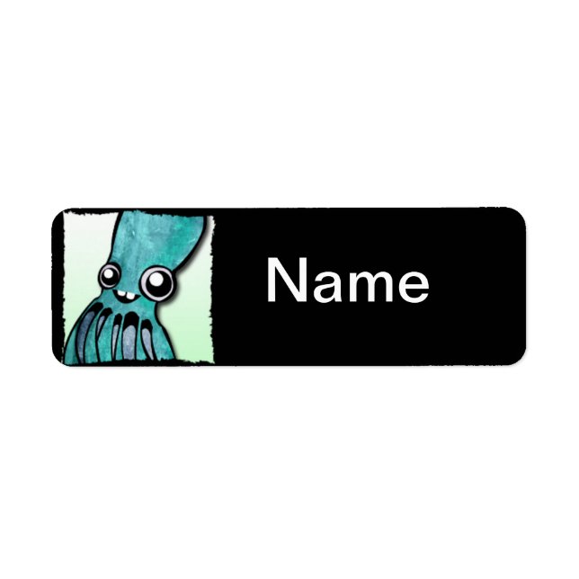 Etiqueta de Nome do Octopus Personalizado (Frente)