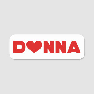 Etiqueta De Nome Donna Love