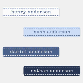 Etiqueta de nome dos botes à prova d'água do Blueb