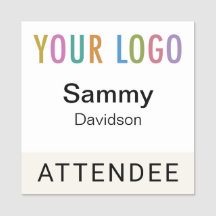 Ecru 2x2 Participante do Crachá Logo Pino ou Magné