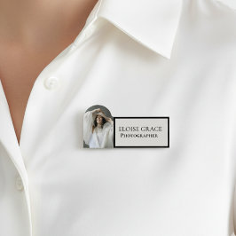 Etiqueta De Nome Editorial Photo Black Logo Photographer