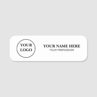 Etiqueta De Nome Elegant Custom Logo Employee Name Tag