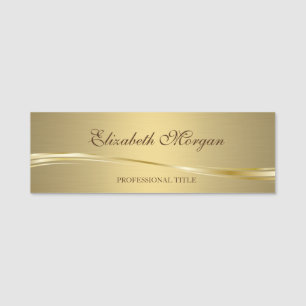 Etiqueta De Nome Elegante Chique Chic Ouro
