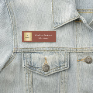 Etiqueta De Nome Empregado do Logotipo Comercial da Terra Silvosa C