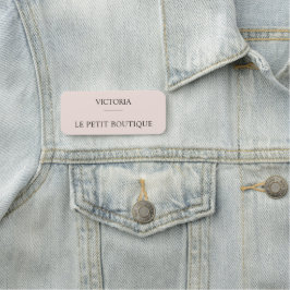 Etiqueta De Nome Empresa de Funcionarios de Funcionário Cor-de-Rosa