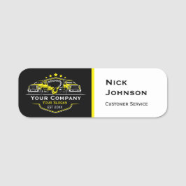 Etiqueta De Nome Empresa de reboque profissional, serviço de cabele