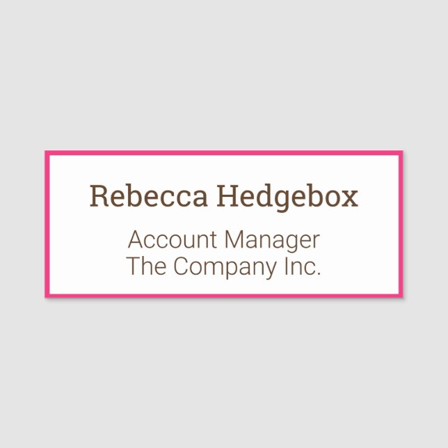 Etiqueta De Nome Empresa de Título de Funcionário Personalizado Pro (Frente)