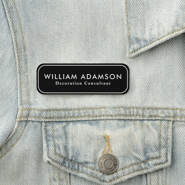 Etiqueta De Nome Empresa Negra Mínima Moderna e Limpa (Business Name Tags
Professional Name Tags
Black Name Tags
Minimalist Name Tags
Modern Name Tags)