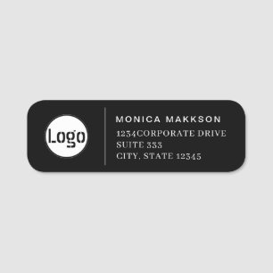 Etiqueta De Nome Endereço de devolução da empresa de logotipo comer