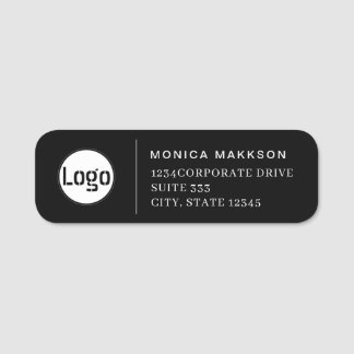 Etiqueta De Nome Endereço de devolução da empresa de logotipo comer