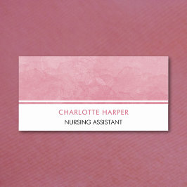 Etiqueta De Nome Enfermeiro Moderno Elegante Aquarela Lave Rosa