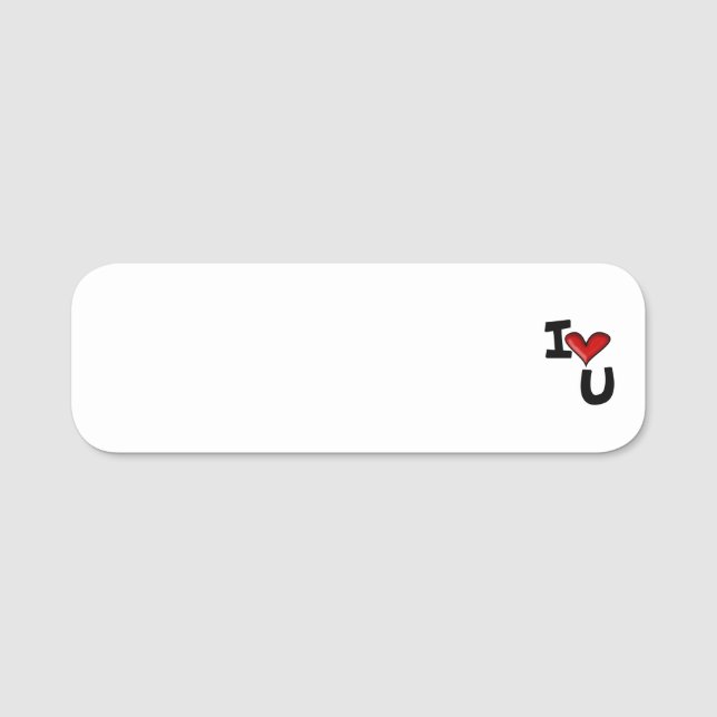 Etiqueta De Nome Eu te amo (Frente)