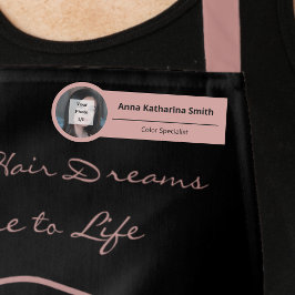 Etiqueta De Nome Experiência de Imagem com Perfil Simples e Rosa