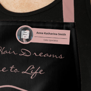 Etiqueta De Nome Experiência de Imagem com Perfil Simples e Rosa